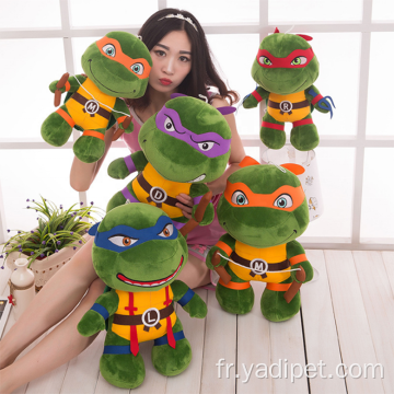 Jouets en peluche en peluche de tortue mignonne de dessin animé